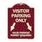 Signmission Parking Area Visitors Parking Only Valid Parking Permit Required with Both Side Down, BU-1824-23469 A-DES-BU-1824-23469 - alternate 1